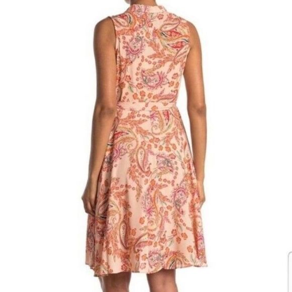 Nanette Lepore Sleeveless Collared V-neck Front Buttoned Midi Dress‎ - Picture 2 of 4